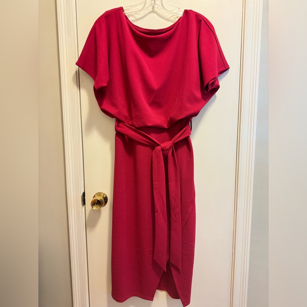 Kenzie Blouson Wrap Dress NWOT Red Size 8